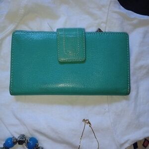 Fossil Leather Wallet mint green